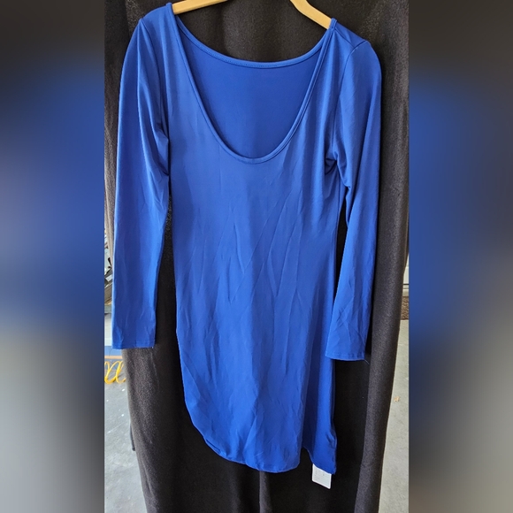 Blue assymetrical dress - Picture 1 of 5